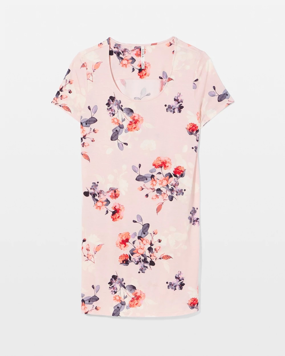 FLORAL DREAMS PINK BLUSH - Short Sleeve Scoop Neck Sleepshirt | Soma