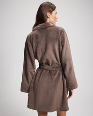 DARK TAUPE - Plush Short Robe | Soma