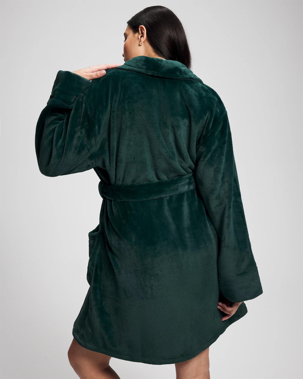 GREEN JOLIE - Plush Short Robe | Soma