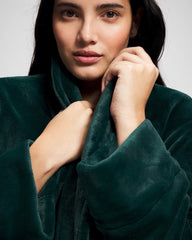 GREEN JOLIE - Plush Short Robe | Soma