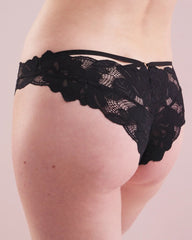 BLACK - Tanga Panty with Lace | Soma