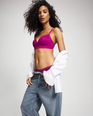 MAGENTA ORCHID - Wireless Bra with Lace | Soma