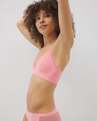 PINK GUAVA - Geo Lace Trim Bralette | Soma