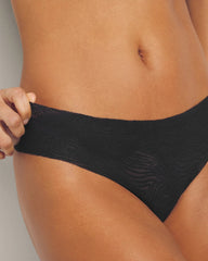 BLACK - Thong Panty with Lace | Soma