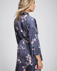 FLORAL DREAMS GRAY - Short Robe | Soma