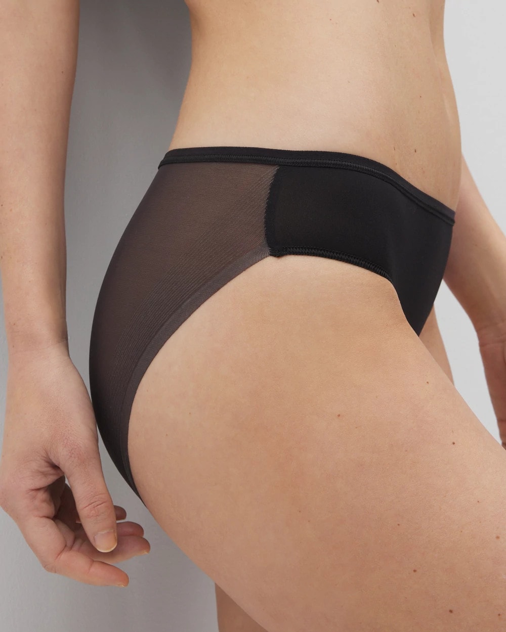 BLACK - Mesh Back Bikini Panty | Soma