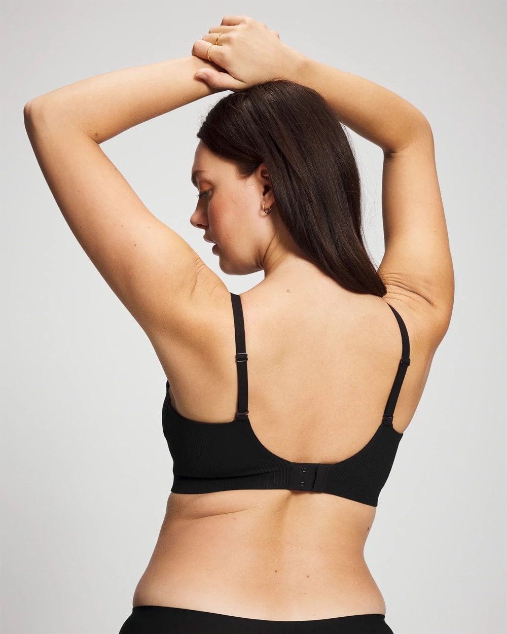 BLACK - Rib Adjustable Bralette | Soma
