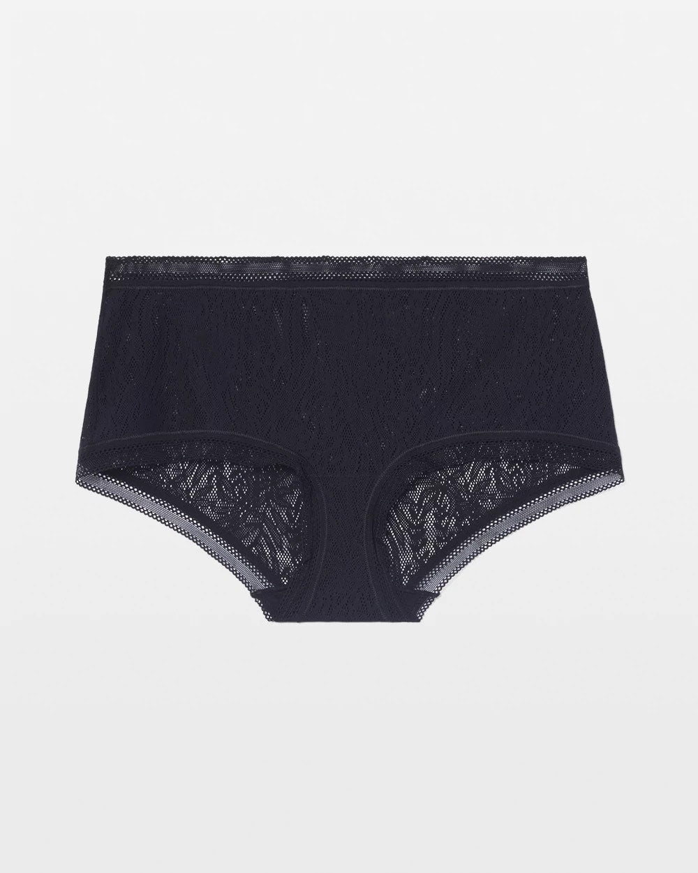 BLACK - Soma Boyshort Panty with Stretch Lace | Soma