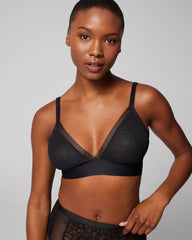 BLACK - Triangle Bralette with Lace | Soma