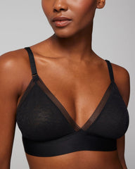 BLACK - Triangle Bralette with Lace | Soma