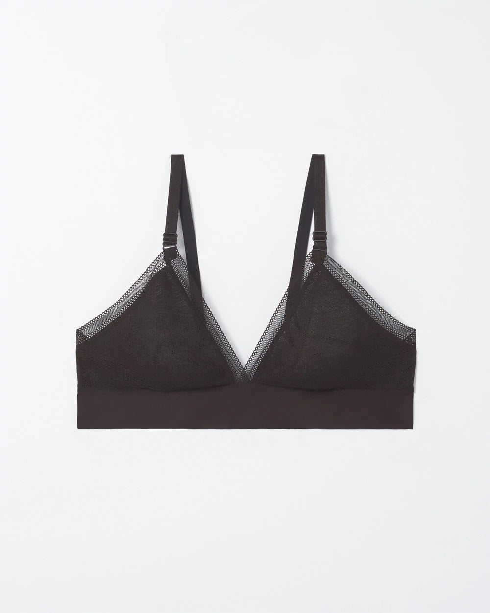 BLACK - Triangle Bralette with Lace | Soma