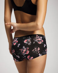 FLORAL DREAMS BLACK MINI - Lace Boyshort Panty | Soma