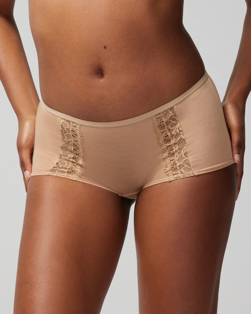 WARM AMBER - Boyshort Panty with Enchanting Lace | Soma
