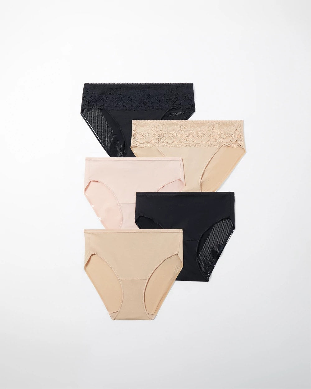 BASIC MULTI PACK - Hipster Panty with Lace 5 Pack | Soma