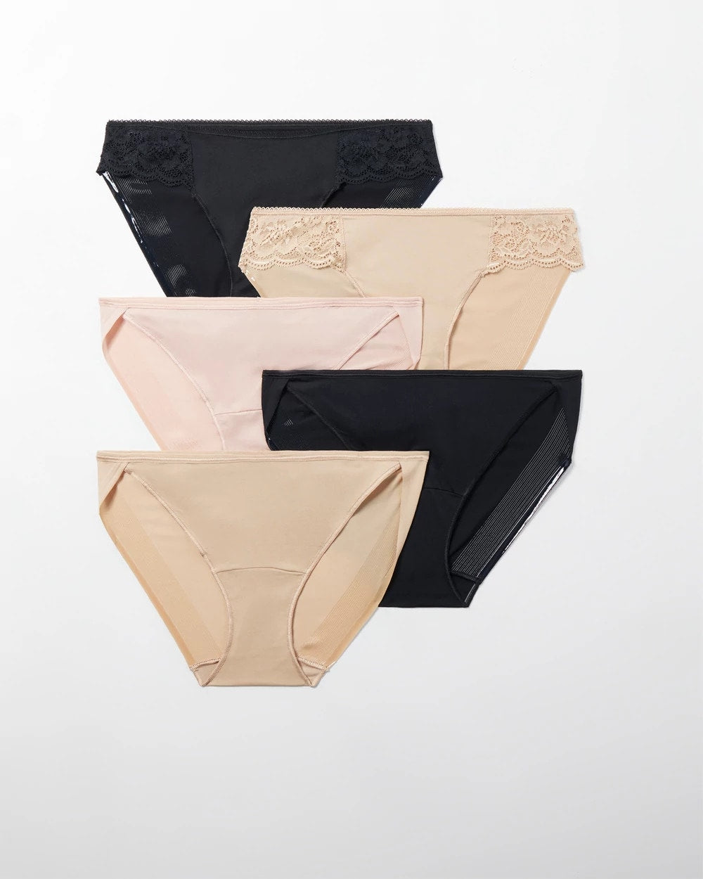 BASIC MULTI PACK - Bikini Panty with Lace 5 Pack | Soma