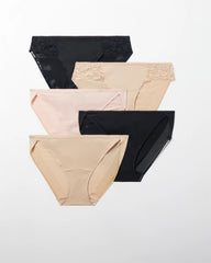 BASIC MULTI PACK - Bikini Panty with Lace 5 Pack | Soma