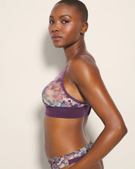 FLORAL MIRAGE MINI BLUE - Triangle Mesh Bralette | Soma