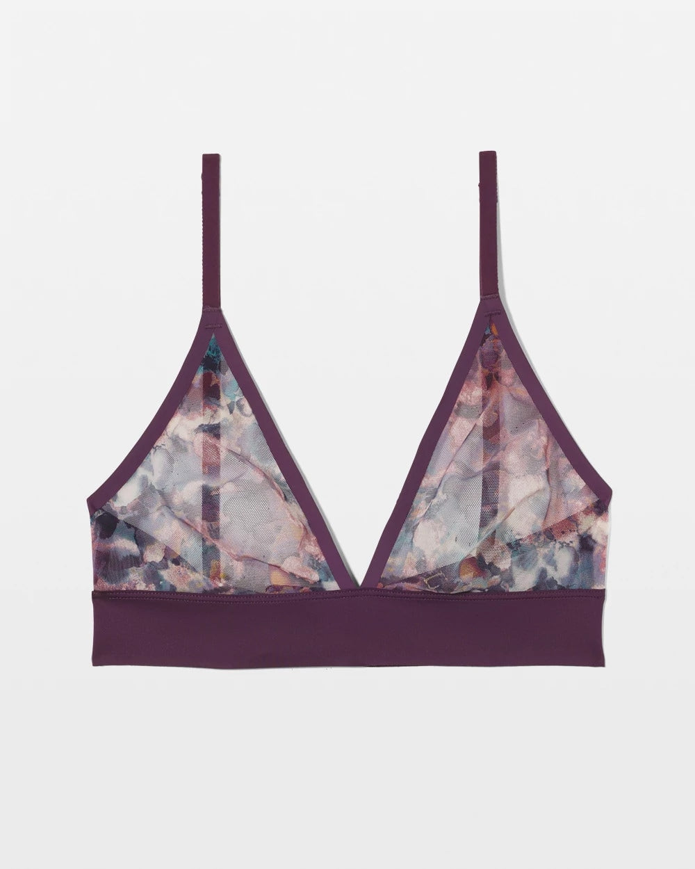 FLORAL MIRAGE MINI BLUE - Triangle Mesh Bralette | Soma