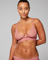 CLAY ROSE - Triangle Mesh Bralette | Soma
