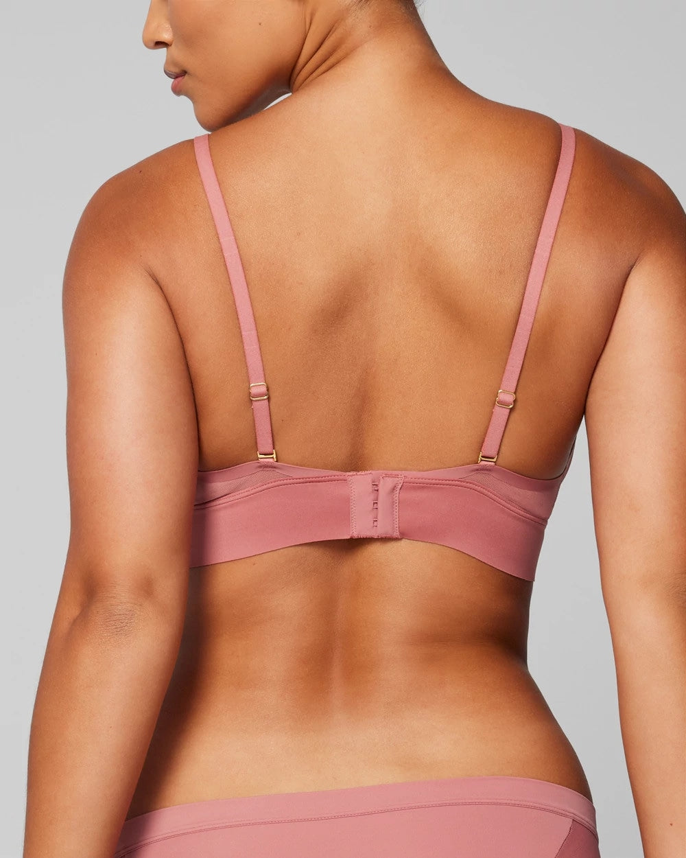 CLAY ROSE - Triangle Mesh Bralette | Soma
