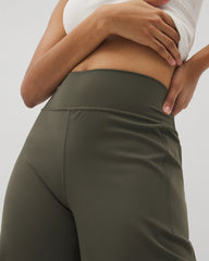 DARK GRAY OLIVE - High-Waist Wide-Leg Pants | Soma