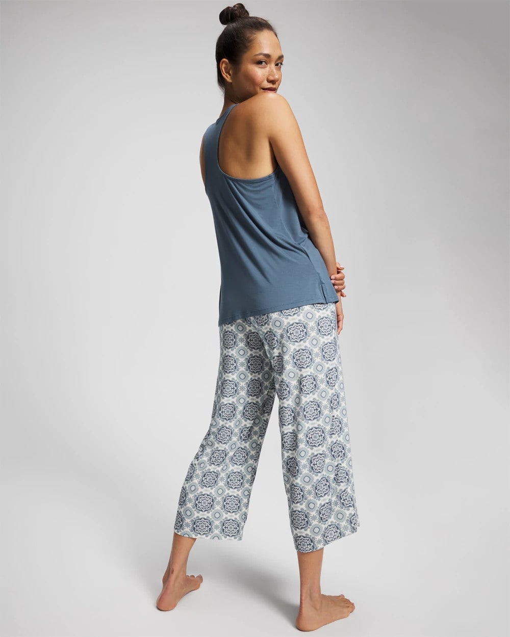 HAVEN TILE MINI GREEN - Tank + Crop Pants Pajama Set | Soma