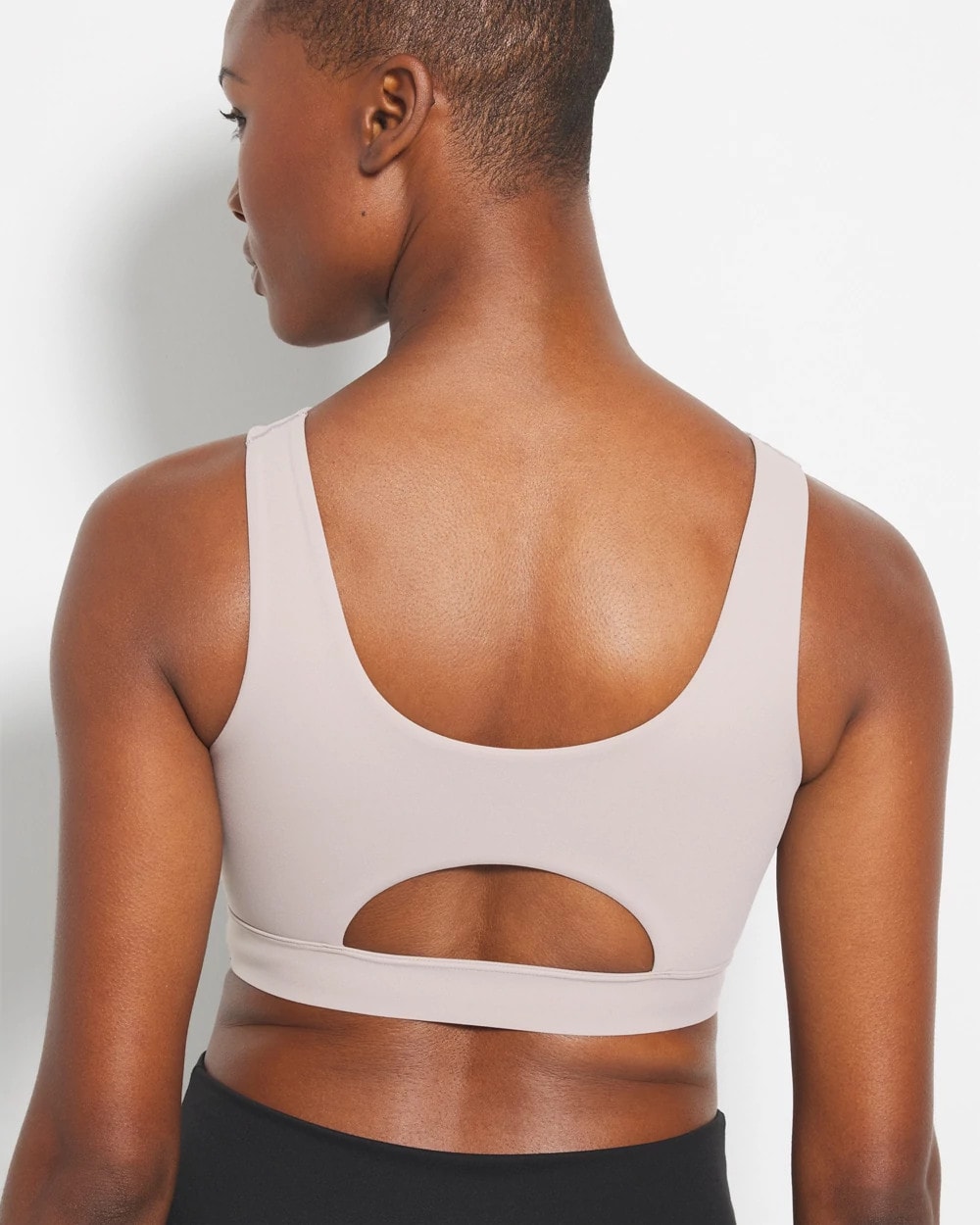 SILVER TAUPE - High-Neck Yoga Bra | Soma