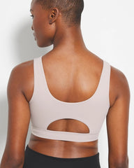 SILVER TAUPE - High-Neck Yoga Bra | Soma