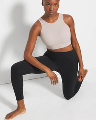 SILVER TAUPE - High-Neck Yoga Bra | Soma