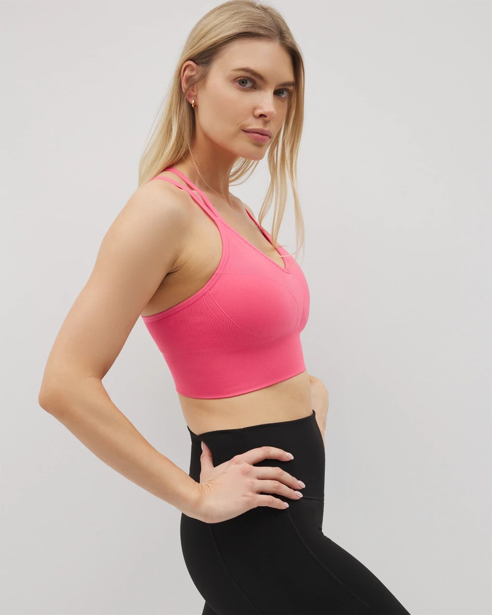 CAMELLIA ROSE - Longline Bra with Strappy Back | Soma