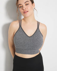 HEATHER OBSIDIAN - Soma Sport Longline Bra with Strappy Back | Soma