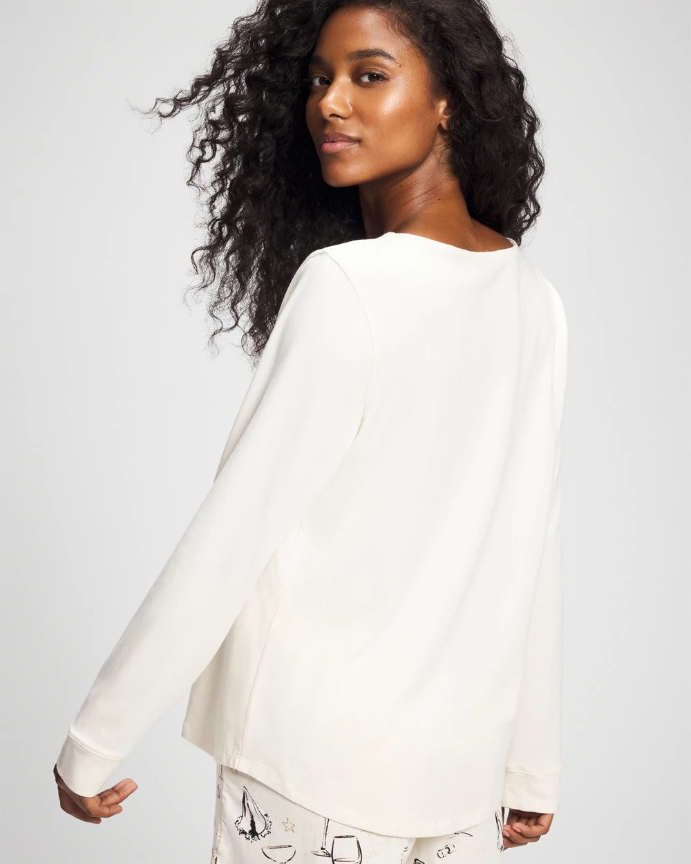 CHAMPAGNE DREAMS - Long Sleeve Pajama Top | Soma