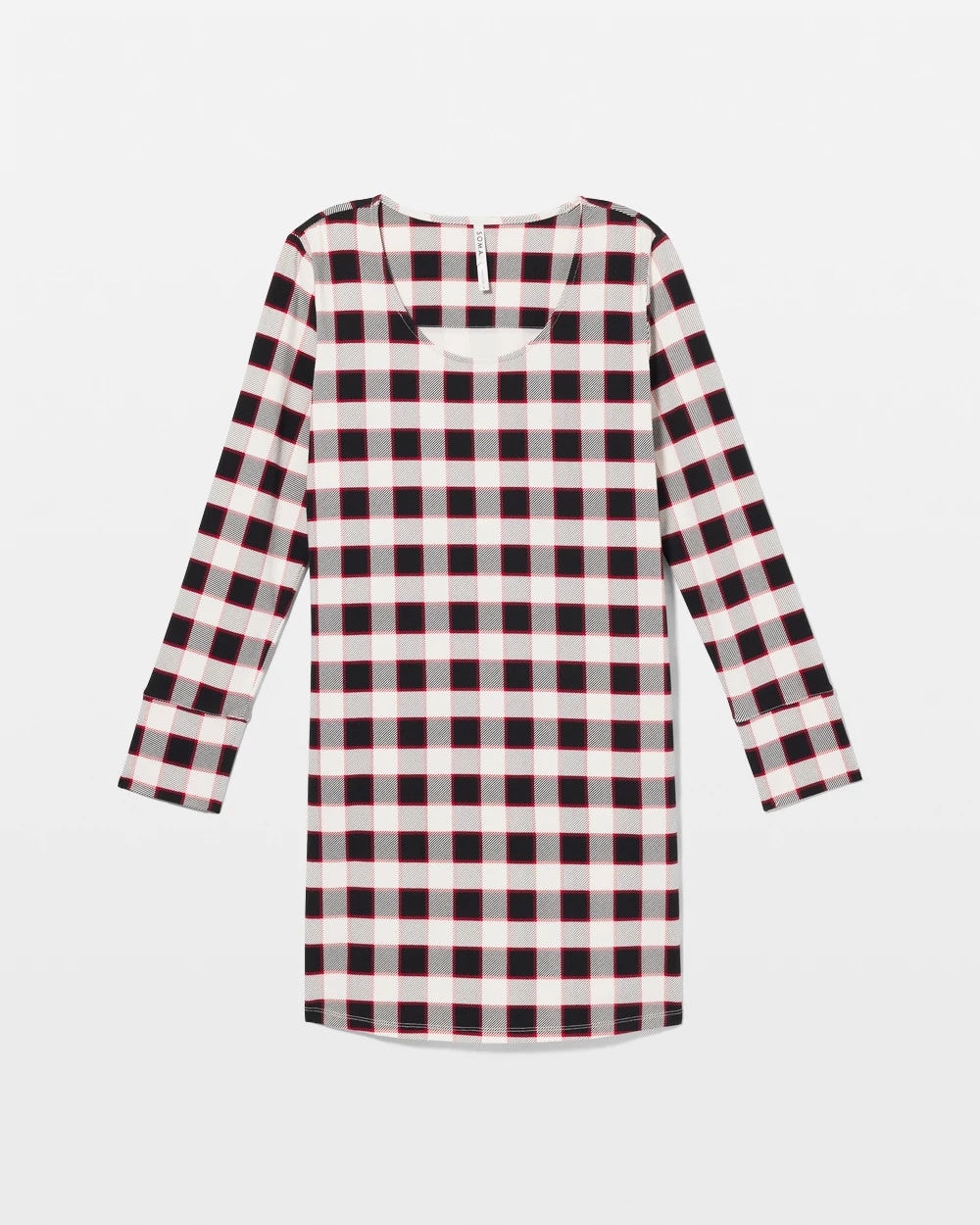 DREAMSCAPE PLAID BLACK - Long-Sleeve Sleepshirt | Soma