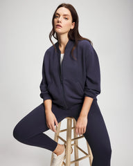 DEEP INDIGO - Modern Modal Bomber Jacket | Soma