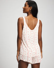 COQUETTE VALENTINE CHAMP - Shirred Strap Pajama Tank | Soma
