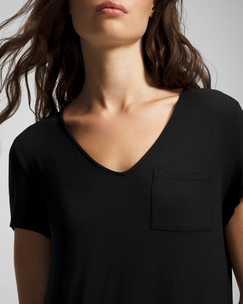 BLACK - Short Sleeve Long Sleepshirt | Soma