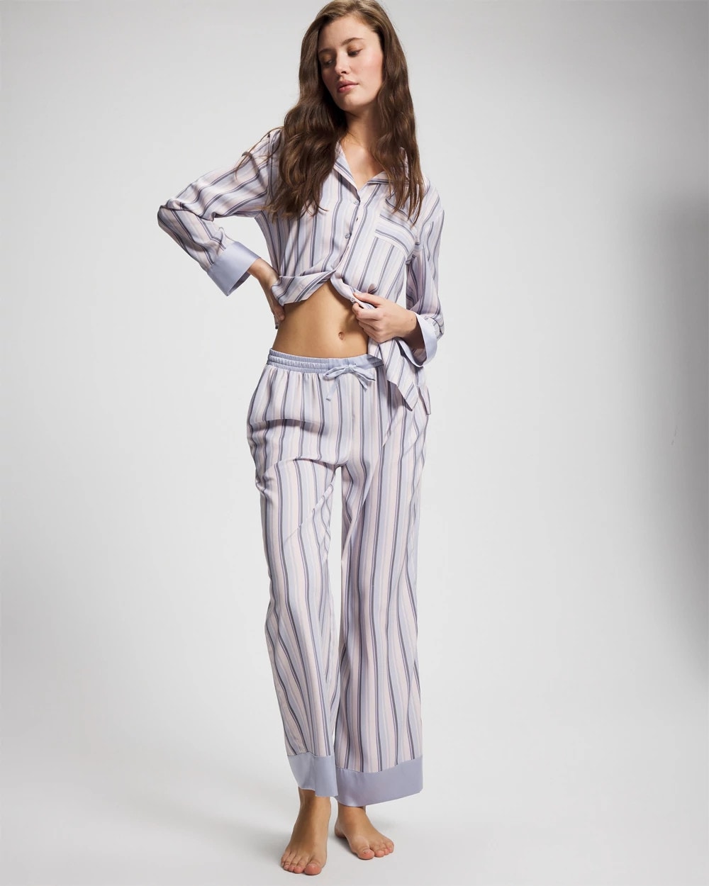 RELAX STRIPE BLUE OPAL - Pajama Pants | Soma