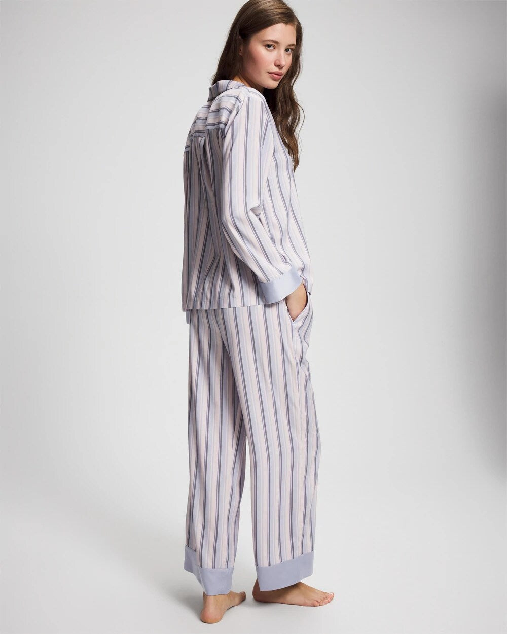 RELAX STRIPE BLUE OPAL - Pajama Pants | Soma