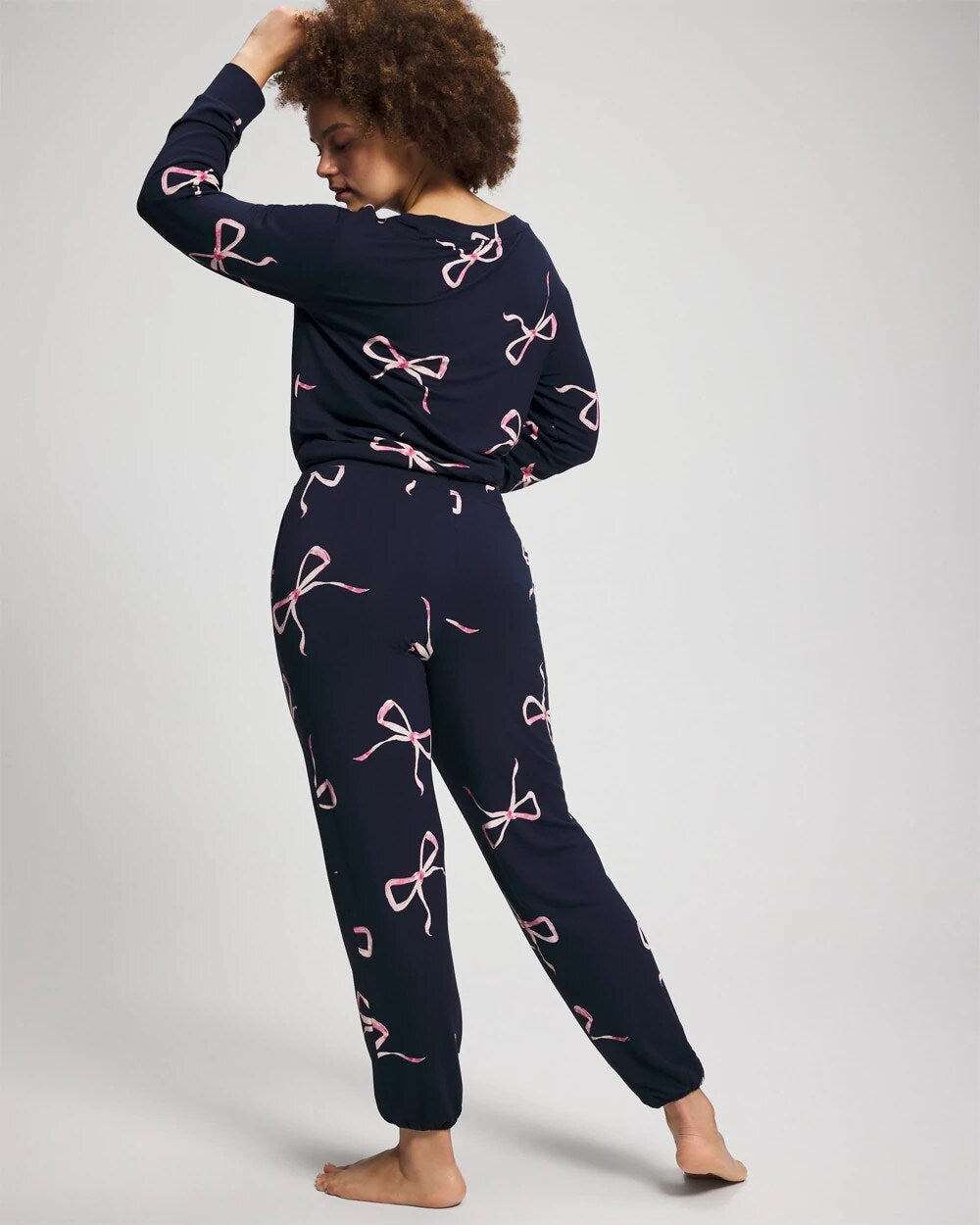 BELOVED BOWS GRAND NAVY - Banded Ankle Pajama Pant | Soma