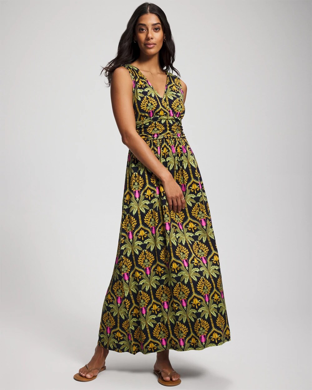 PALMY PATTERNS NAVY - Goddess Maxi Bra Dress | Soma