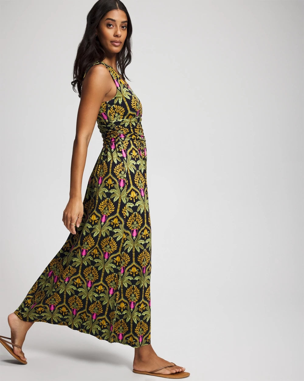 PALMY PATTERNS NAVY - Goddess Maxi Bra Dress | Soma