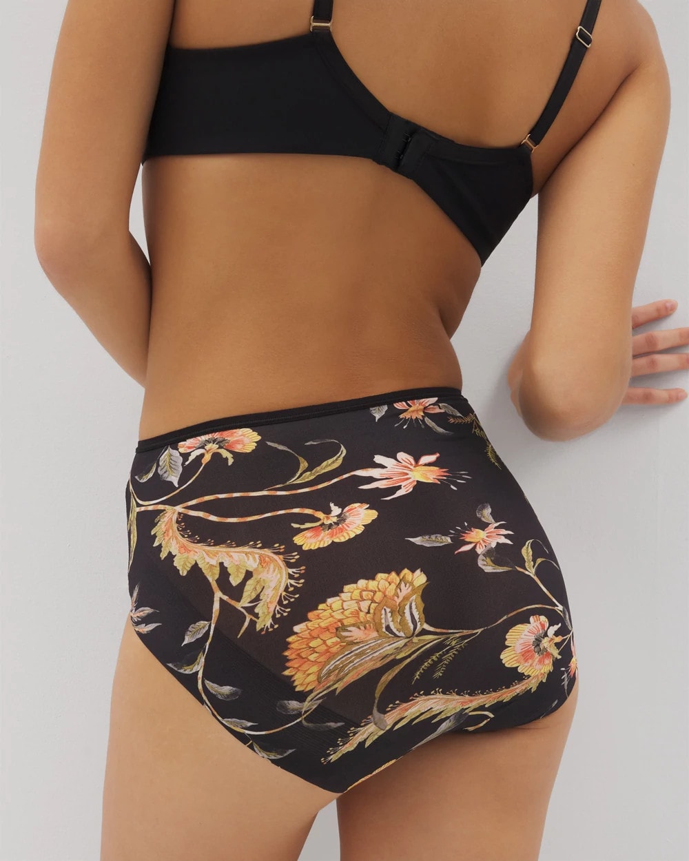 JAIPUR FLORAL BLACK - Modern Brief Panty | Soma