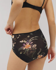 PARADISE PLUMES D M BLACK - Modern Brief Panty | Soma