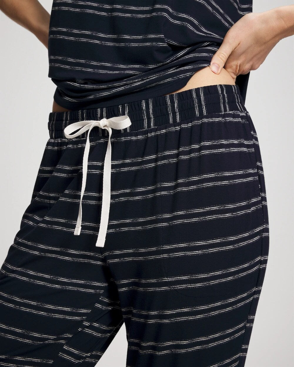 BOHO STRIPE NAVY - Banded Ankle Pajama Pant | Soma