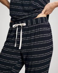 BOHO STRIPE NAVY - Banded Ankle Pajama Pant | Soma