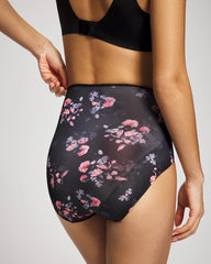 FLORAL DREAMS BLACK MINI - High-Waist Brief Panty | Soma