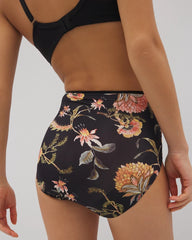 JAIPUR FLORAL BLACK - High-Waist Brief Panty | Soma