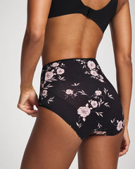 NOSTALGIA FLORA M BLACK - High-Waist Brief Panty | Soma