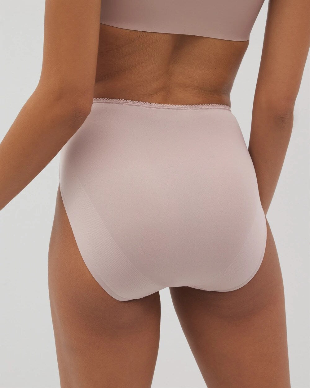 ADOBE ROSE - Vanishing Edge Microfiber Modern Brief Panty with Lace | Soma