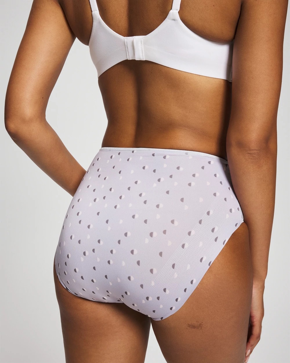 HALF MOON BLUE OPAL - Tummy Modern Brief Panty with Lace | Soma